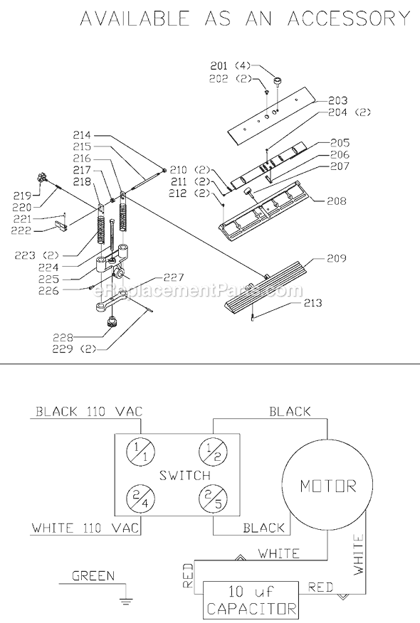 Page B Diagram and Parts List for Type 1 Delta Shaper