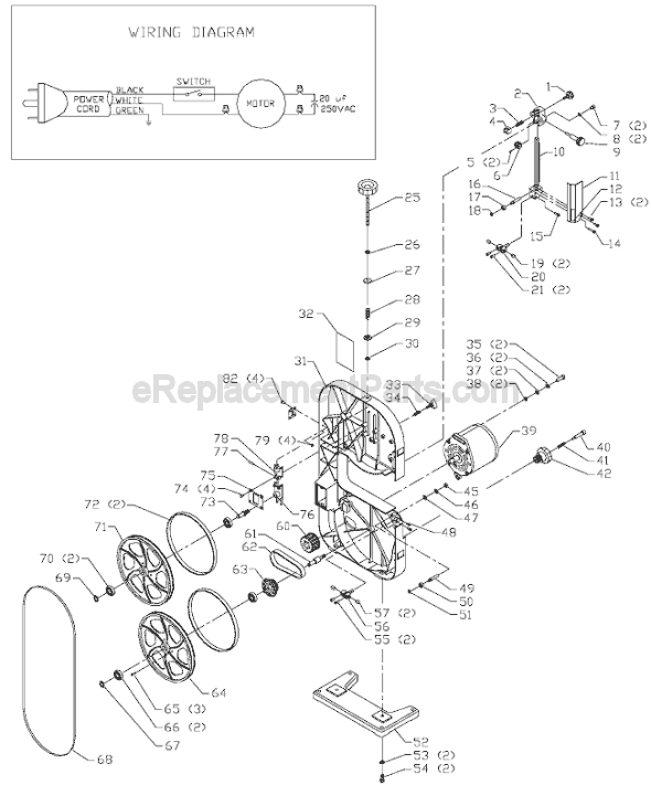 Page A Diagram and Parts List for Type 2 Delta