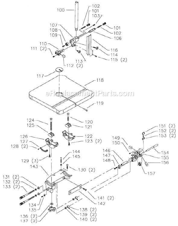Page B Diagram and Parts List for Type 1 Delta Band Saw