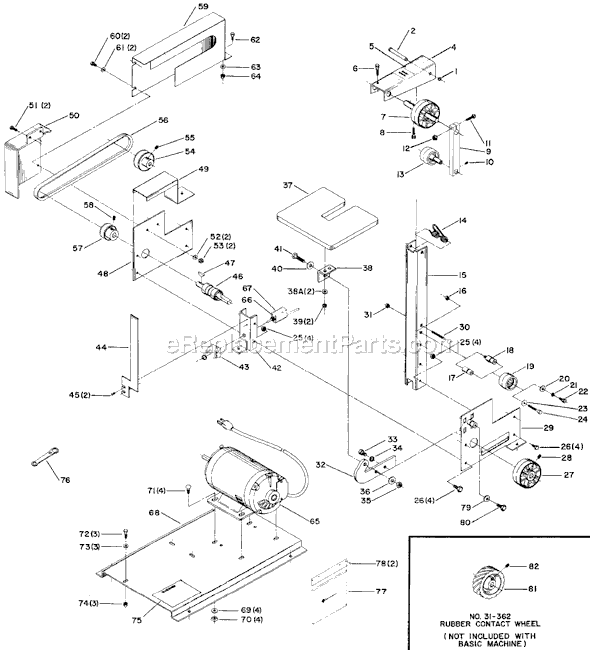 Page A Diagram and Parts List for Type 1 Delta Angle Grinder