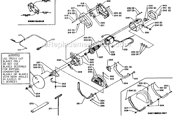 Page B Diagram and Parts List for Type 1 Delta Band Saw