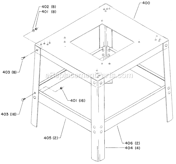 Page C Diagram and Parts List for Type 1 Delta Table Saw