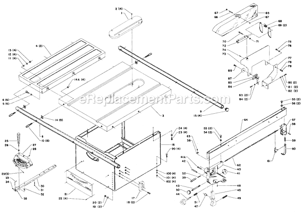 Page A Diagram and Parts List for Type 2 Delta