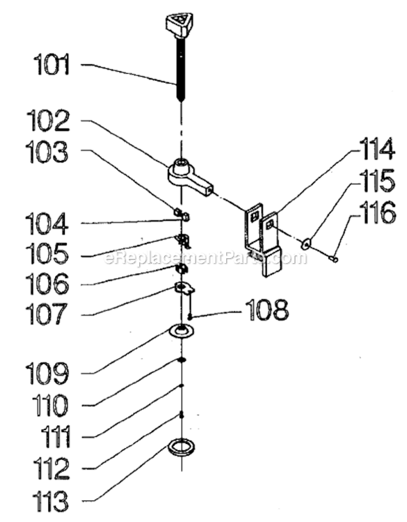 Page B Diagram and Parts List for Type 1 Delta Table Saw Accessories