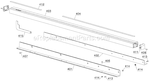 Page C Diagram and Parts List for Type 1 Delta Table Saw