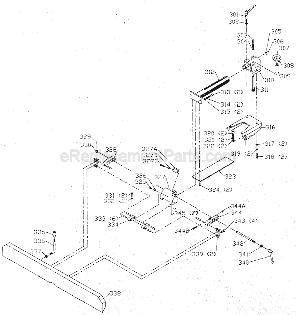 Page D Diagram and Parts List for  Delta Planer Jointer