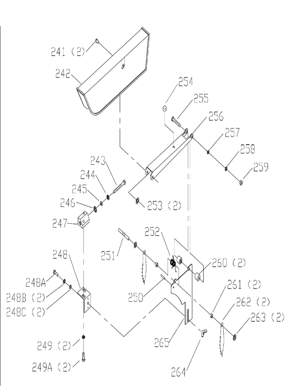 Delta Ts200ls Diagram and Parts List for  Delta Saw