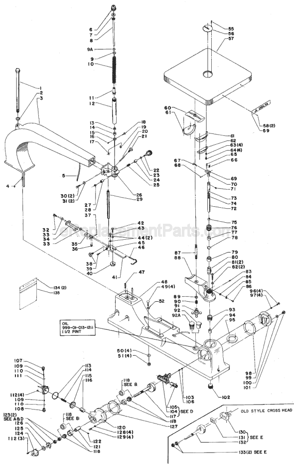 Page A Diagram and Parts List for Type 1 Delta