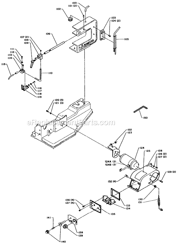 Page B Diagram and Parts List for Type 1 Delta Scroll Saw