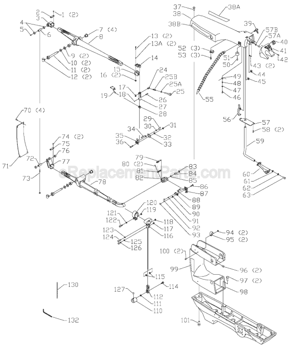 Page A Diagram and Parts List for Type 1 Delta Scroll Saw