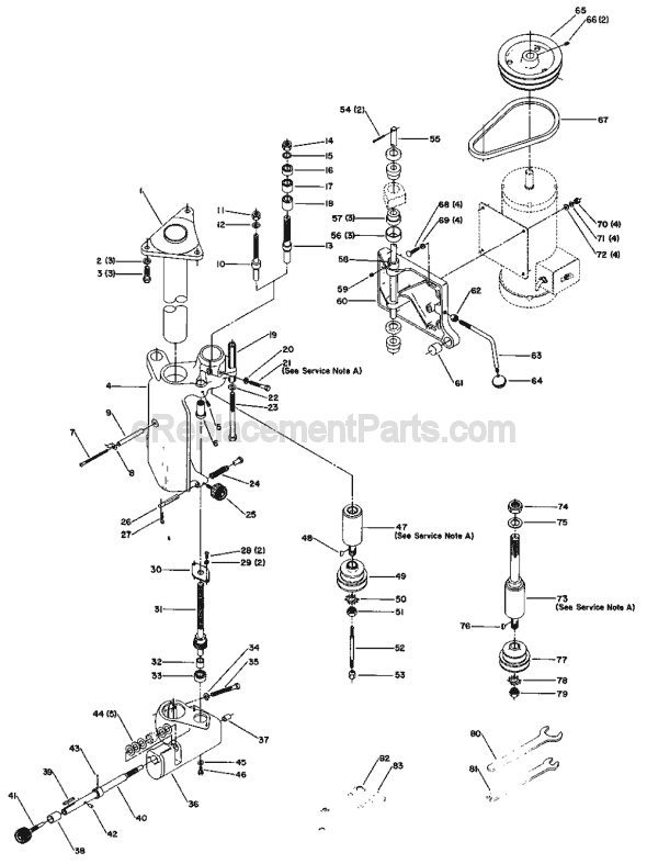 Page A Diagram and Parts List for Type 1 Delta Shaper