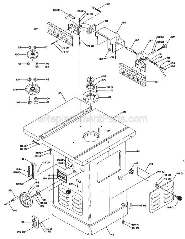 Page B Diagram and Parts List for Type 1 Delta Shaper
