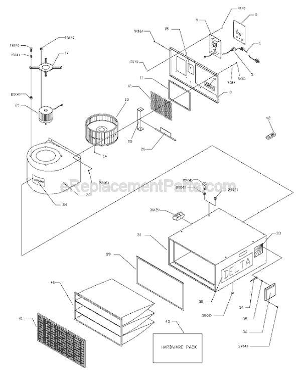 Page A Diagram and Parts List for Type 1 Delta