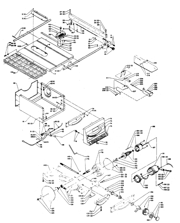 Delta 34-335 Diagram and Parts List for  Delta Saw