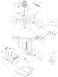 Part Location Diagram of 1340490 Delta Cap SCR.