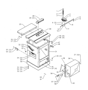 Delta 34-801 Type-4 Diagram and Parts List for Type-4 Delta Saw