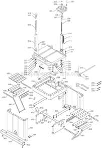 Page B Diagram and Parts List for  Delta Planer Jointer
