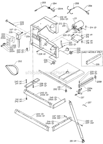 Page B Diagram and Parts List for  Delta Band Saw