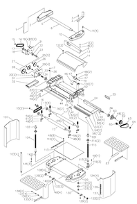 Delta Tp305 Type-1 Diagram and Parts List for Type-1 Delta Planer Jointer