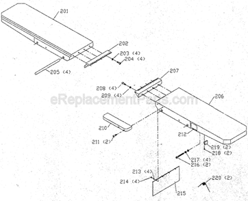 Page C Diagram and Parts List for  Delta Planer Jointer