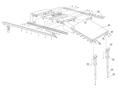 Part Location Diagram of DPEC003261 Delta Table Leg