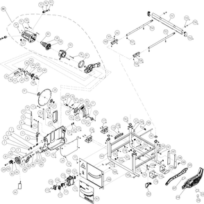 Part Location Diagram of DPEC003478 Delta Miter Gage Fixed Base