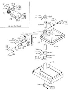 Page C Diagram and Parts List for Type 1 Delta Drill Press