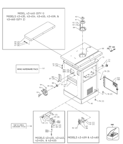 Delta 43-445 Diagram and Parts List for  Delta Shaper