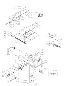 Delta Ts220ls Diagram and Parts List for  Delta Saw