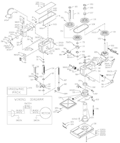 Page A Diagram and Parts List for  Delta Drill Press