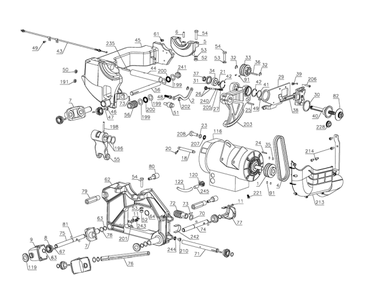 Delta 36-L500lvc Type-1 Diagram and Parts List for Type-1 Delta Saw