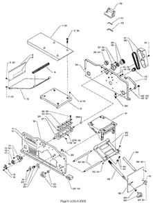 Page A Diagram and Parts List for  Delta Planer Jointer