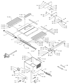 Page A Diagram and Parts List for Type 1 Delta Table Saw