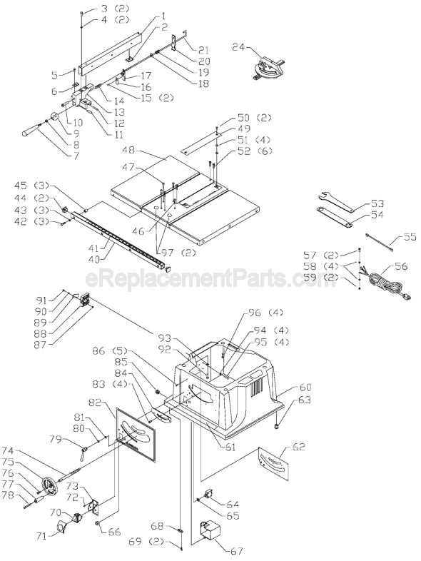 Page A Diagram and Parts List for Type 1 Delta
