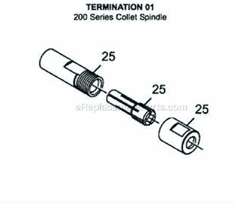 Page B Diagram and Parts List for  Dotco Angle Grinder