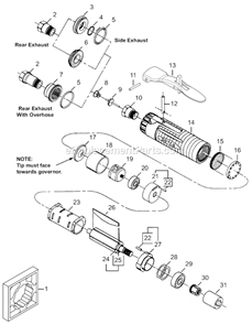 Part Location Diagram of 7941 Dotco Rotor