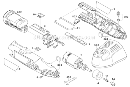 Part Location Diagram of 2610005464 Dremel Electronic Assembly