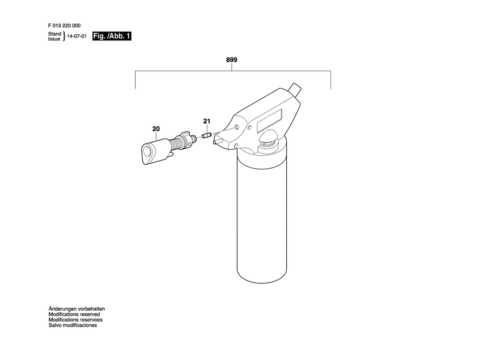 Page 1 Diagram and Parts List for F013220000 Dremel Welder