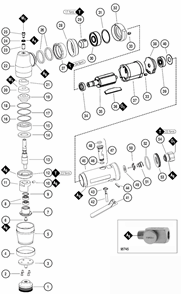 Part Location Diagram of 02676 Dynabrade Rear Bearing Plate