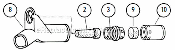 Page B Diagram and Parts List for  Dynabrade Sander Polisher