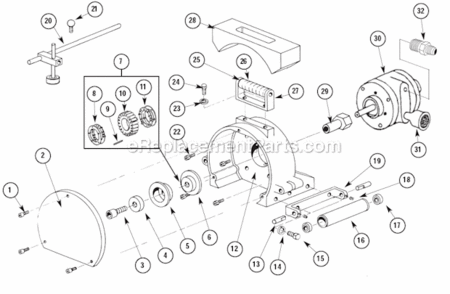 Part Location Diagram of 95182 Dynabrade Bolts