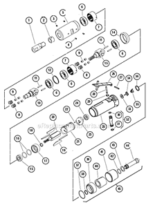 Page A Diagram and Parts List for  Dynabrade Grinder