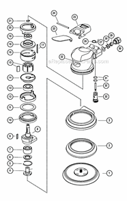 Page A Diagram and Parts List for  Dynabrade Sander Polisher