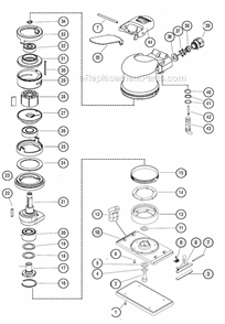 Page A Diagram and Parts List for  Dynabrade Sander Polisher