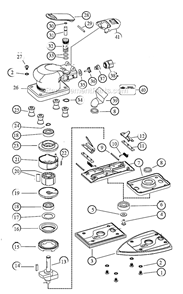 Page A Diagram and Parts List for  Dynabrade Sander Polisher