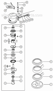 Page A Diagram and Parts List for  Dynabrade Sander Polisher