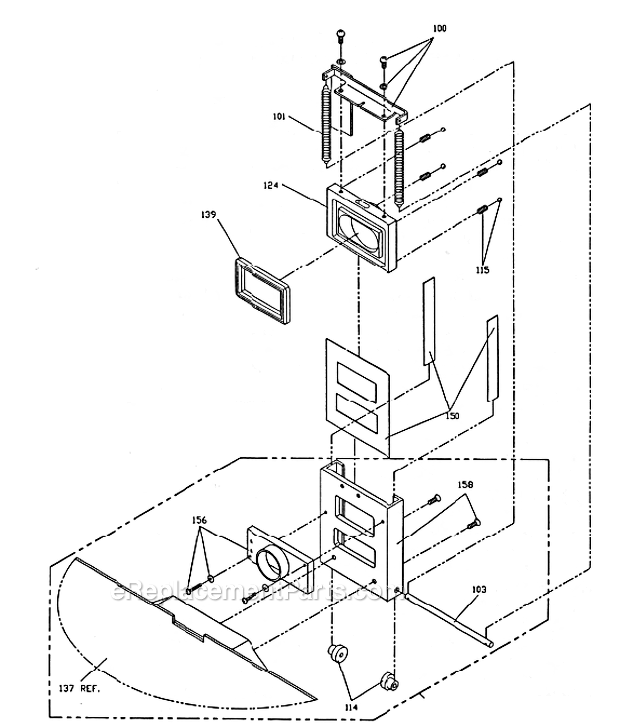 Page E Diagram and Parts List for 1200PSN EDIC Carpet Cleaner