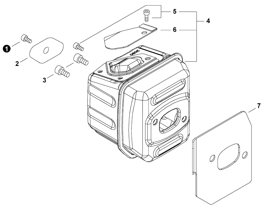 Exhaust Diagram and Parts List for C92115001001 - C92115999999 Echo Chainsaw