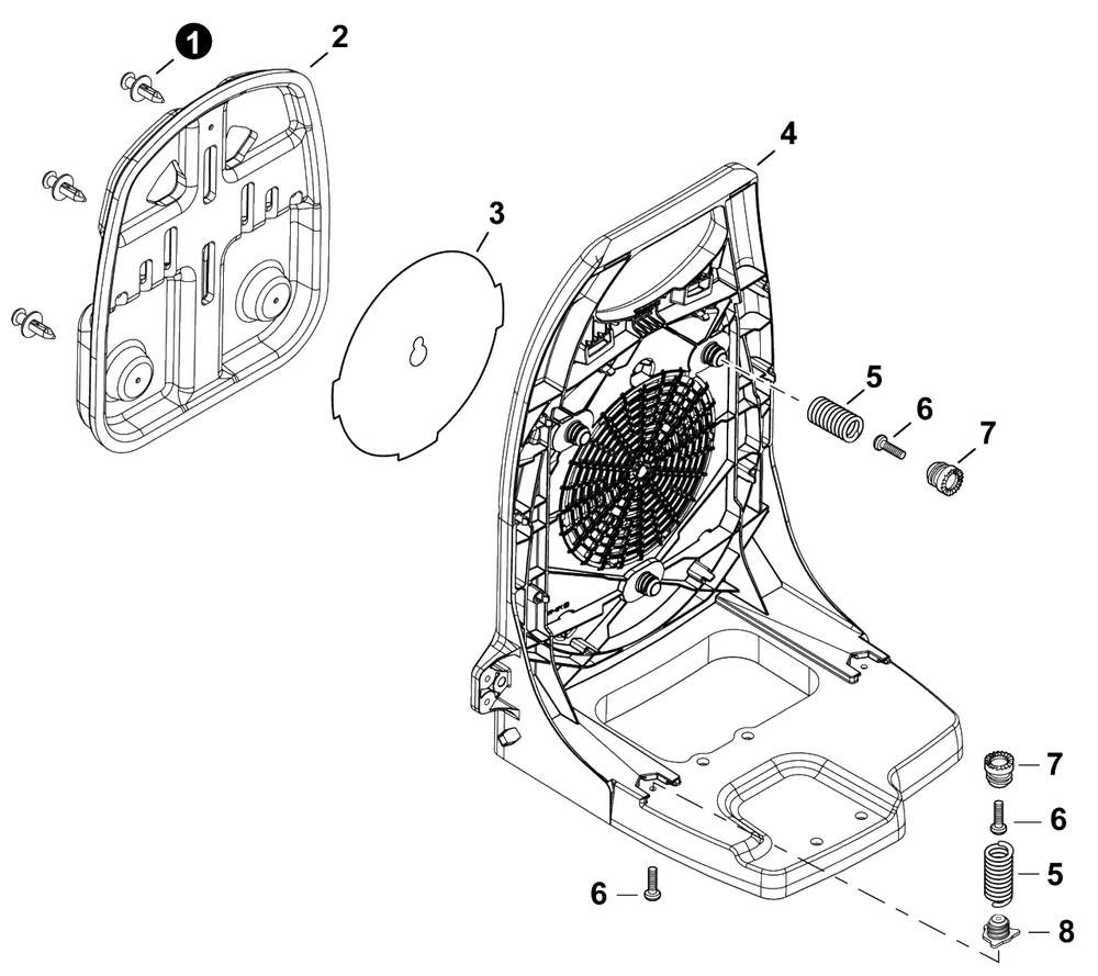 Backpack Frame Diagram and Parts List for P56015001001 - P56015999999 Echo Leaf Blower / Vacuum