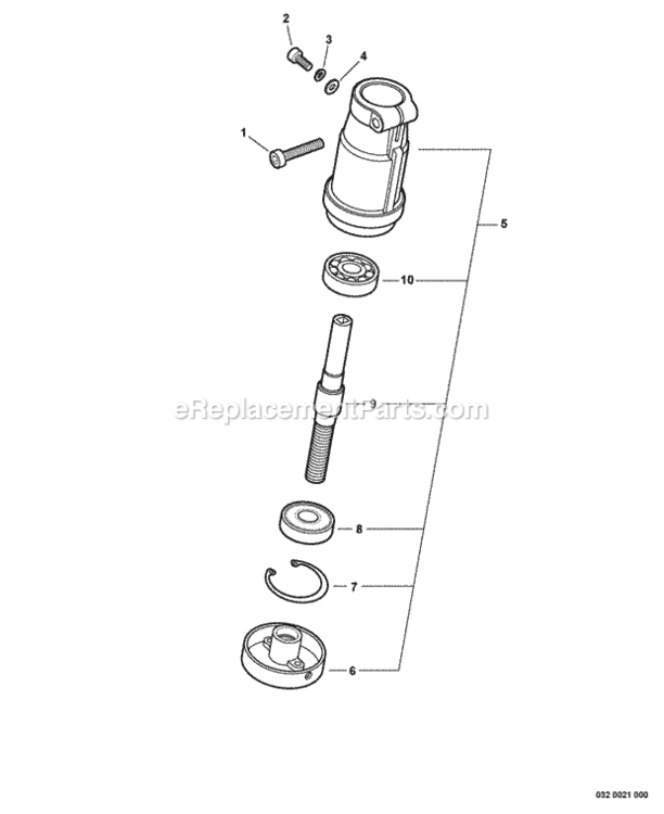 Gear_Case Diagram and Parts List for  Echo Trimmer